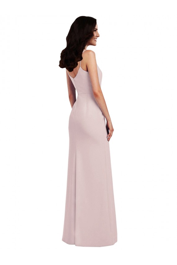 Buy Spaghetti Straps Long Stretch Crepe Sleeveless Formal Evening Dress UK