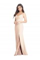 Buy Sweetheart Long Stretch Crepe Nude Sleeveless Semi Formal Evening Dress UK