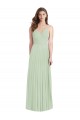 Buy V-Neck Long Soft Chiffon Sage Cold Shoulder Semi Formal Evening Dress UK