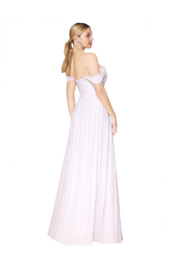 Buy High Neck Long Soft Chiffon White Sleeveless Formal Evening Dress UK