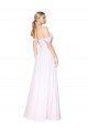 Buy High Neck Long Soft Chiffon White Sleeveless Formal Evening Dress UK